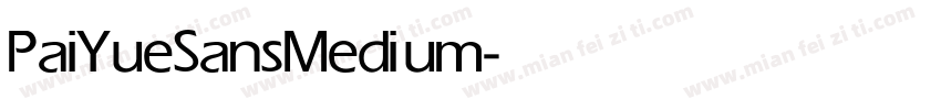 PaiYueSans Medium字体转换